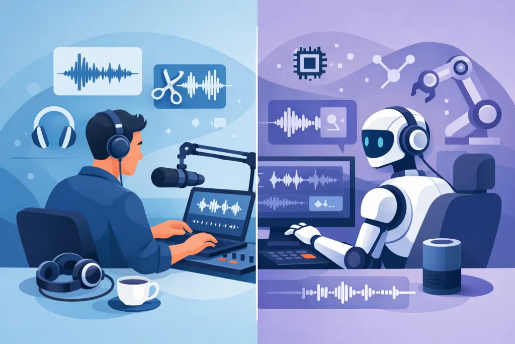 Manual vs AI Podcast Editing