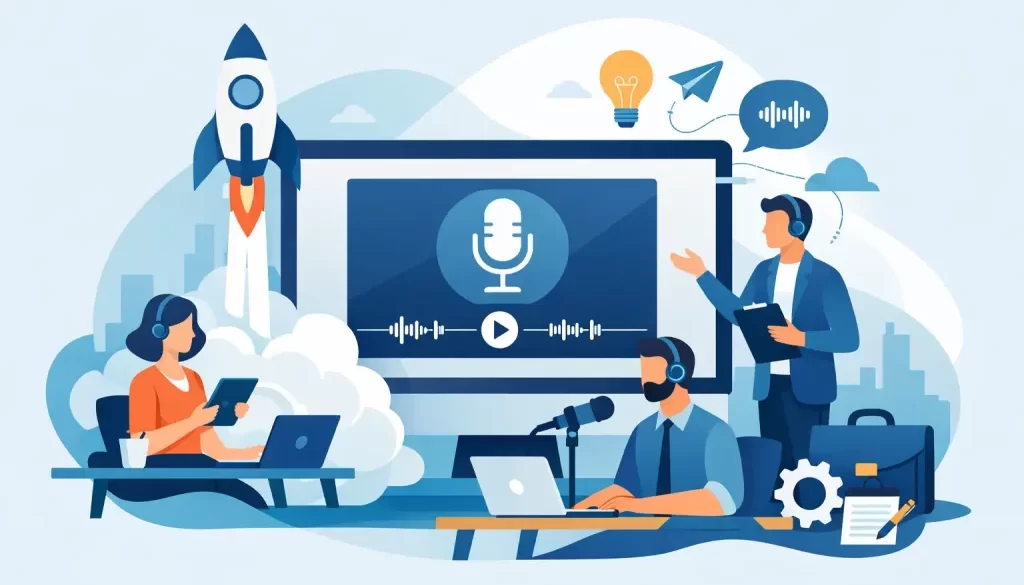 Podcast launch support for businesses